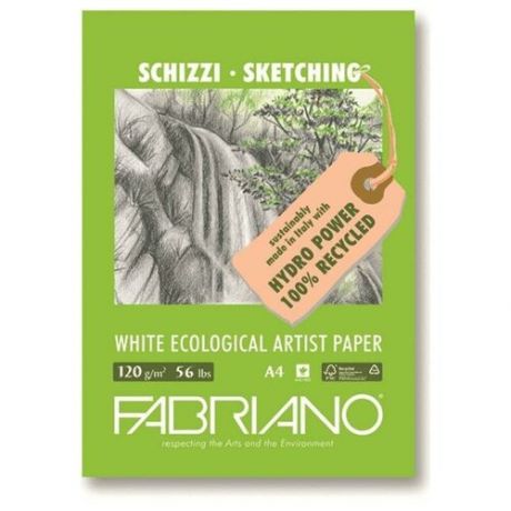 Блокнот для зарисовок Fabriano "Disegno Ecologico per Artisti" 29,7х42 см 40 л 120 г