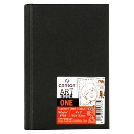 Скетчбук Canson One Art Book 15.2 х 10.2 см, 100 г/м², 100 л.