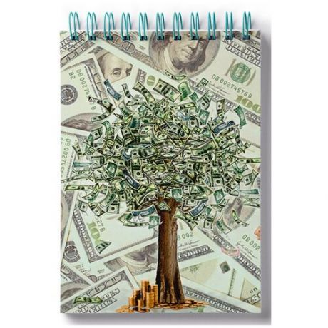 Блокнот для зарисовок, скетчбук Дерево из долларов