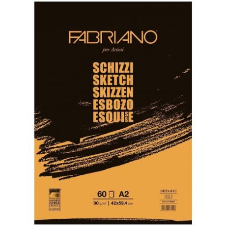 Альбом для зарисовок Fabriano Schizzi 90г/м. кв 42x59,4см мелкозернистая 60 листов склейка по 1 стороне