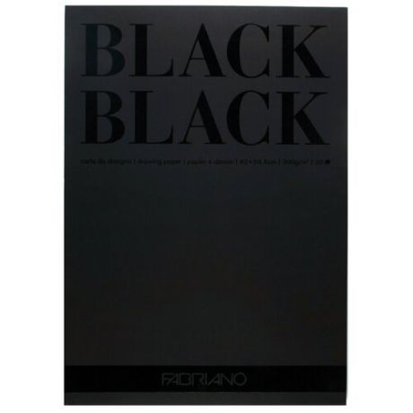 Альбом Fabriano BlackBlack 42x59,4см 300грм 20 листов склейка по короткой стороне