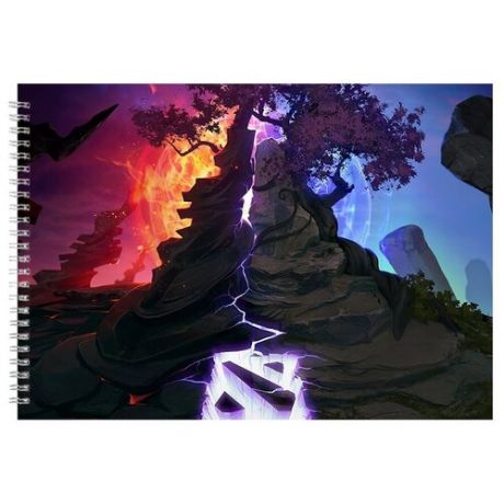 Альбом для рисования, скетчбук Dota скала и молния