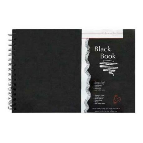 Альбом для графики на спирали Hahnemuhle "Black book" 21х29,7 см 30 л 250 г