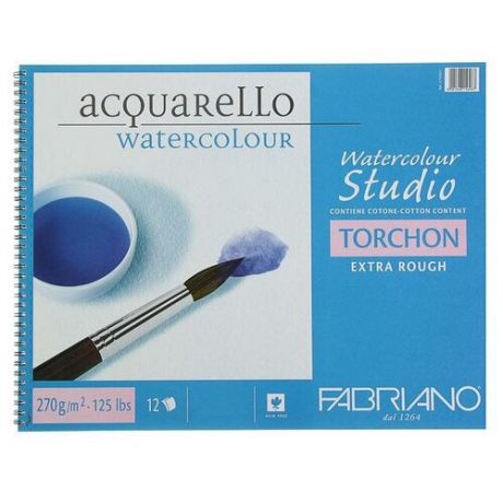 Альбом-склейка для акварели Fabriano "Studio Torchon" 32х41 см 12 л 270 г