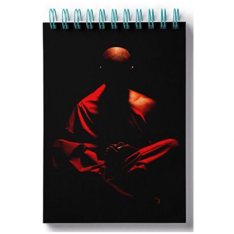 Блокнот для зарисовок, скетчбук Монах медитирует