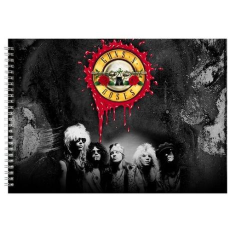Альбом для рисования, скетчбук Guns n Roses эмблема