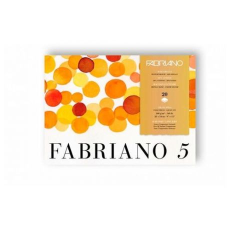 Блок бумаги Fabriano "Disegno 5" 20 л 300 г 23*31 см хол.пресс
