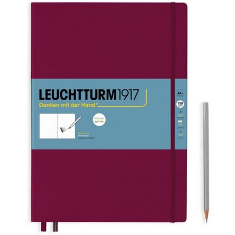 Скетчбук Leuchtturm Master A4+ 56л 150г/м2 твердая обложка Красный Портвейн