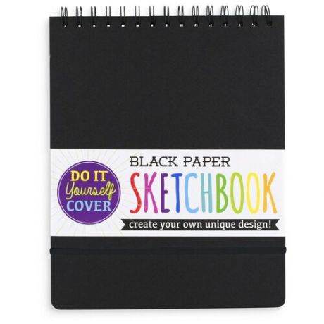 Скетчбук для рисования с перфорацией OOLY большой (черная бумага), плотность бумаги 110 г / м2; 75 листов 118-SK-BLK