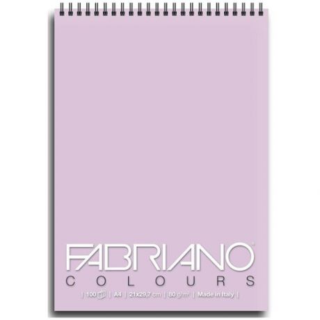Альбом для графики на спирали Fabriano "Writing Colors" 21х29,7 см 100 л 80 г лаванда