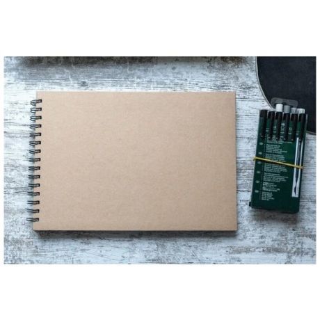 Скетчбук- альбом для рисования А4 220гр 60 листов. Для рисования, эскизов и набросков. Для смешивания красок.