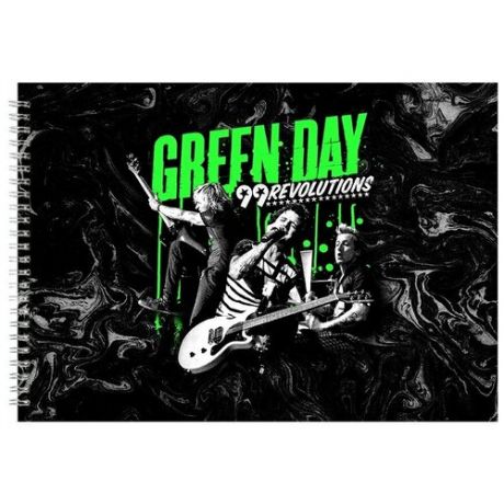 Альбом для рисования, скетчбук GREEN DAY Музыканты