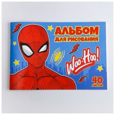 Альбом для рисования А4, 40 л, Человек-паук