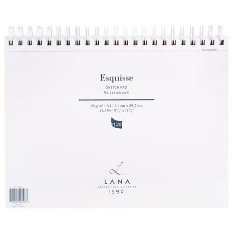 Альбом для эскизов на спирали Lana "Esquisse" А4 120 л 96 г