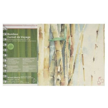 Альбом из бамбуковой бумаги на спирали Hahnemuhle "Bamboo" 15,3x25 см 15 л 265 г