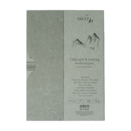 Альбом-склейка в папке SMLT Authentic Calligraphy & Lettering А4 50 л 100 г