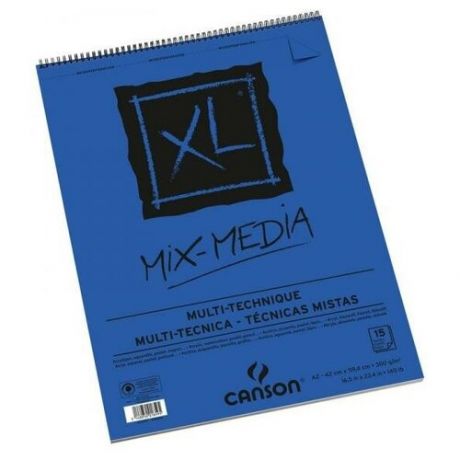Canson Альбом XL Mix-Media 300гр/м, Среднее зерно, 42х59,4см, 15л