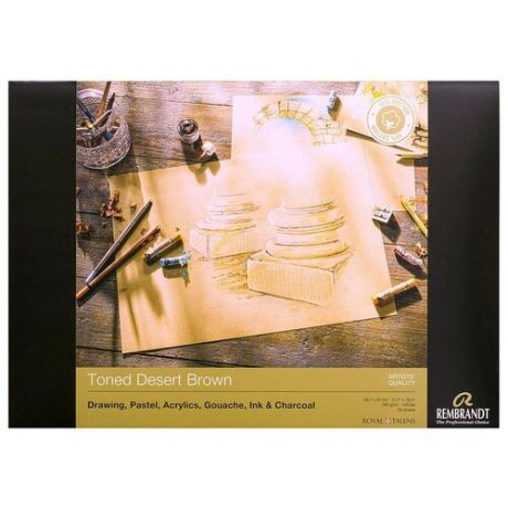 Тонированная бумага Royal Talens Альбом для пастели "Desert Brown" Rembrandt 180г/м2 A3, 50л., склейка