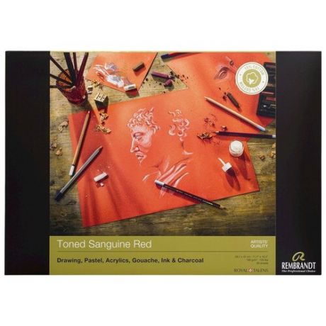 Тонированная бумага Royal Talens Альбом для пастели "Sanguine Red" Rembrandt 180г/м2 A3, 50л склейка