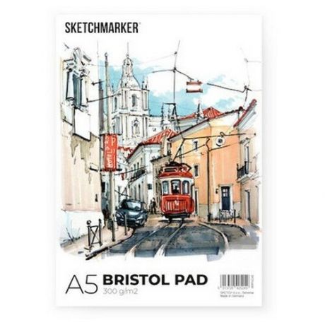 Бумага для графики SKETCHMARKER Альбом для маркеров SKETCHMARKER BRISTOL, 300г/м2, А5, 20л. (склейка по короткой стороне, мягкая обложка)