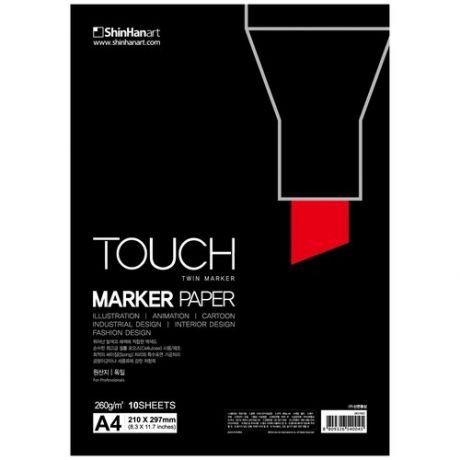 Бумага для маркеров TOUCH Marker Paper 260г/м.кв А4 10л