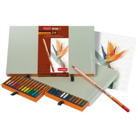 Набор цветных карандашей Design 24 цвета в подарочной упаковке Bruynzeel 97760012