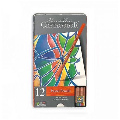 Набор пастельных карандашей Creta Color "FINE ART PASTEL"12 цв круглый корпус d 7,5мм, грифель из натуральной пастели d 3,8