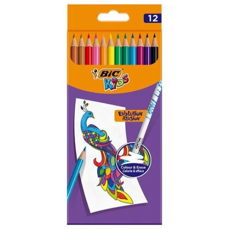 BIC Цветные карандаши Evolution Illusion, 12 цветов (987868)