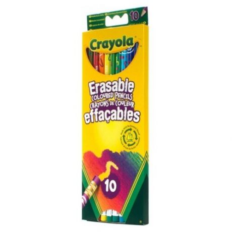 Цветные карандаши CRAYOLA 3635 с корректорами, 10 шт.