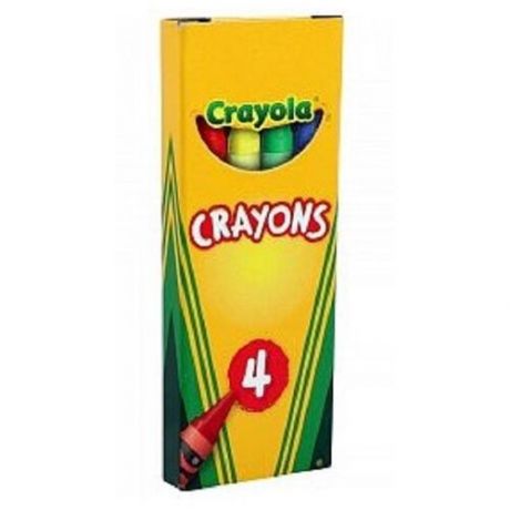 Восковые мелки Crayola 52-1204 цветные, 4 штуки