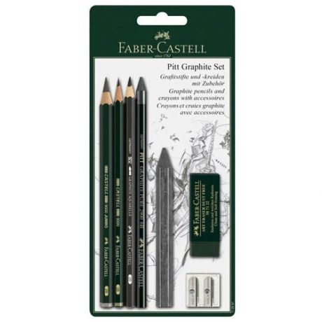Пастельные карандаши PITT и мелки PITT Graphite, в блистере, 7 предметов