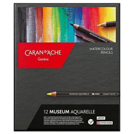 Акварельные карандаши Caran d`Ache Набор карандашей акварельных Caran d’Ache Museum Aquarelle, 12цв.