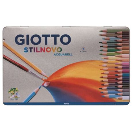Набор карандашей акварельных Fila Giotto "Stilnovo" 36 цв в метал кор