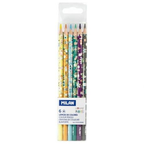 Набор цветных карандашей MILAN Thicklead шестигранные 12 цветов в картонной упаковке