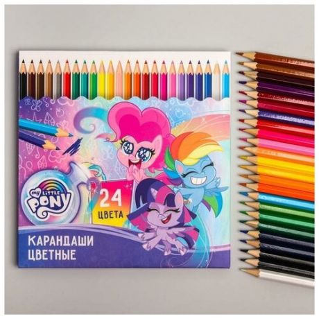 Карандаши цветные, 24 цвета, My Little Pony Hasbro 5276458 .