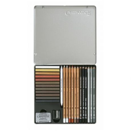 Чернографитовые карандаши CretacoloR Базовый художественны набор для рисования CREATIVO