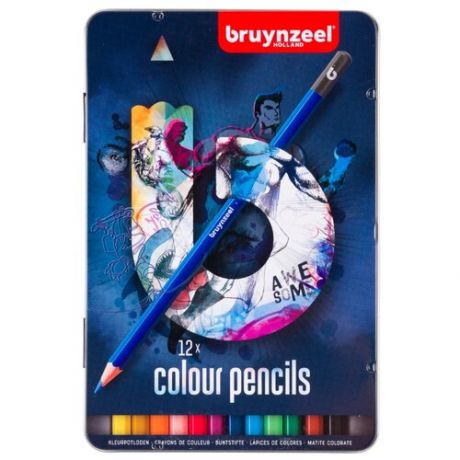 Набор цветных карандашей Bruynzeel 12шт синяя упаковка