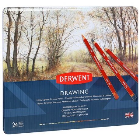 Derwent Цветные карандаши Drawing, 24 цвета (0700672)