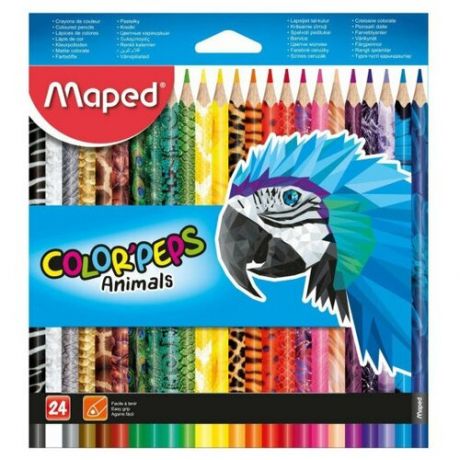 Maped Цветные карандаши Color Peps Animals 24 цвета (832224)