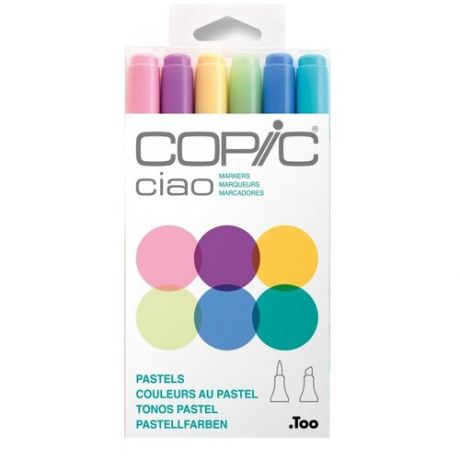 COPIC набор маркеров Ciao Pastels (H22075-667), 6 шт.