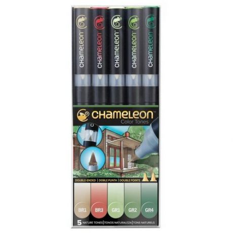 Набор маркеров Chameleon Color Tones Pen Packs Nature Tones 5 штук