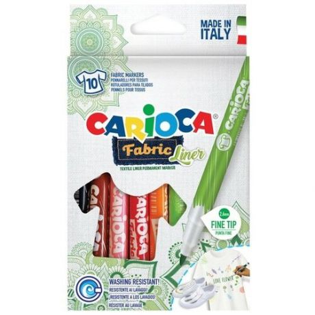 Carioca Набор фломастеров Fabric Liner (42909), 10 шт.