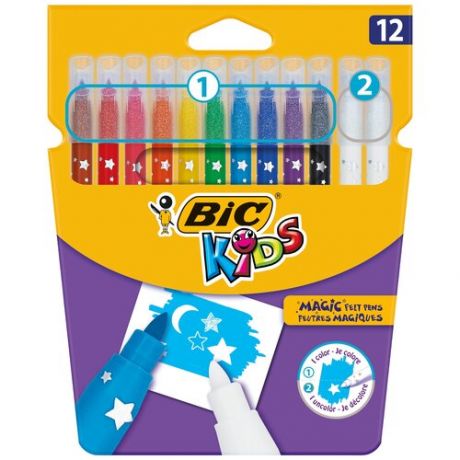 BIC Фломастеры "Kids Magic" 12 шт. (9202962), разноцветные