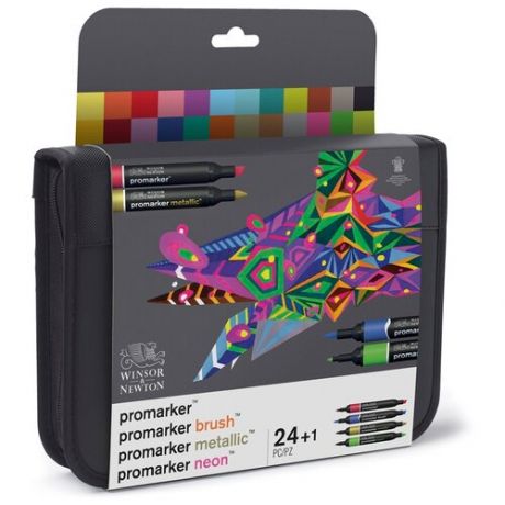 Набор маркеров ProMarker 24 цвета ассорти, в пенале