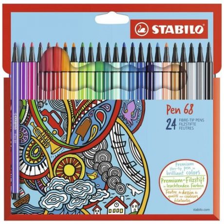 Фломастеры "Pen 68", 24 цвета