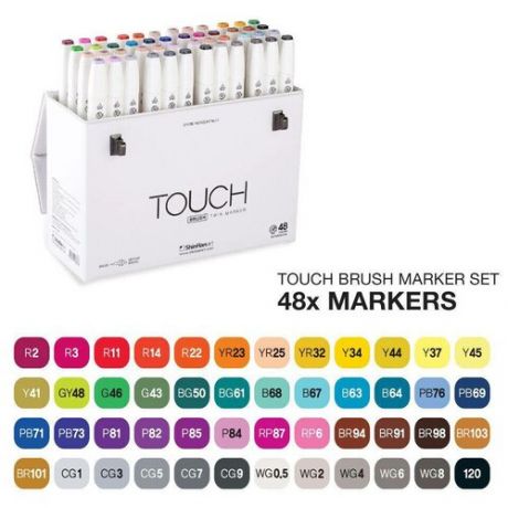 Набор маркеров Touch Twin BRUSH 48 цв, основные тона