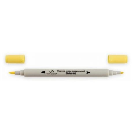 Акварельный маркер-кисть, 0.8 мм - 2 мм, кисть/круглое тонкое, светло-лимонный (Canaria Yellow), VISTA-ARTISTA