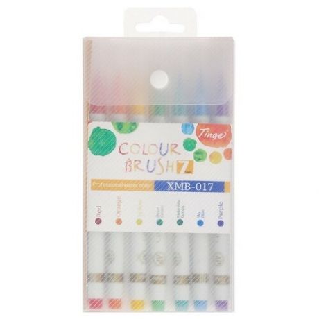 Набор акварельных маркеров с наконечником-кистью, 7 штук, 7 цветов Superior 3659136 .