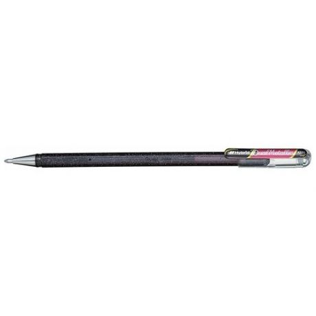 Ручка гелевая Pentel Hibrid Dual Metallic 0.55 мм хамелеон черный/красный, 778513