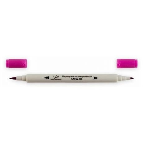 Акварельный маркер-кисть, 0.8 мм - 2 мм, кисть/круглое тонкое, фиолетовый (Deep Violet), VISTA-ARTISTA